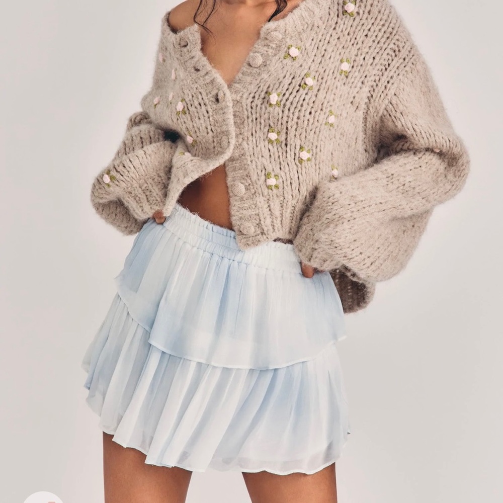 NWT LoveShackFancy Ruffle Mini Skirt